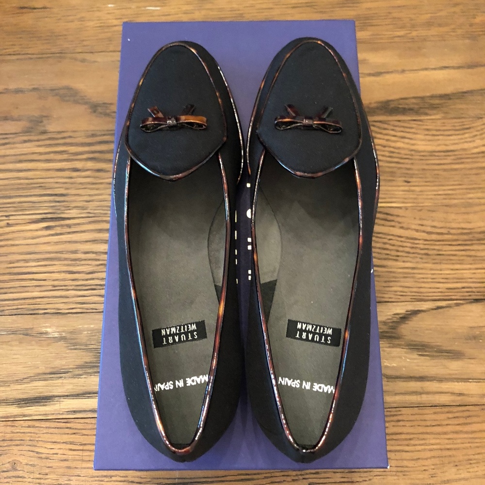 Stuart Weitzman Black Creppe Creampuff  7.5 N